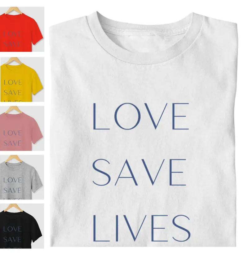 LOVE SAVE LIVES [estampa azul]