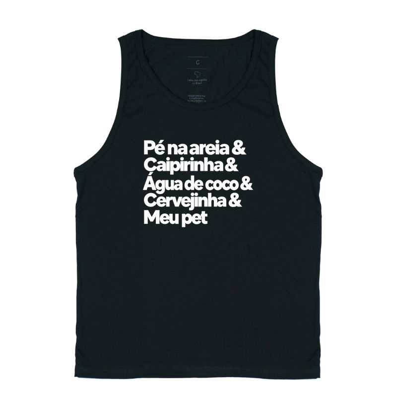 Pé na Areia, Caipirinha & Meu Pet - Regata