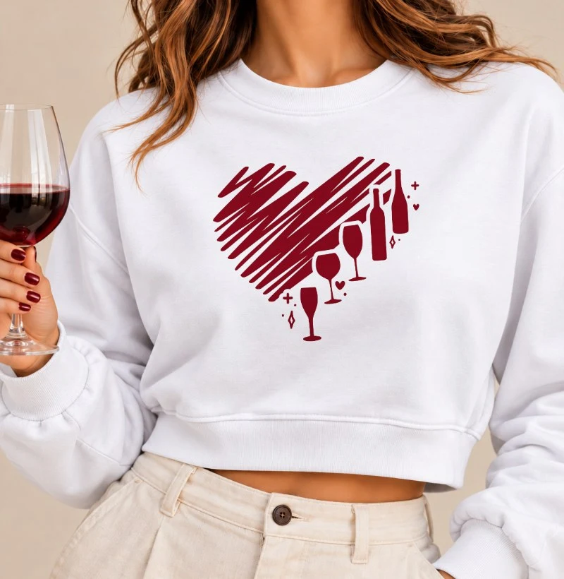 Moletom Cropped Heart - Cropped Moletom