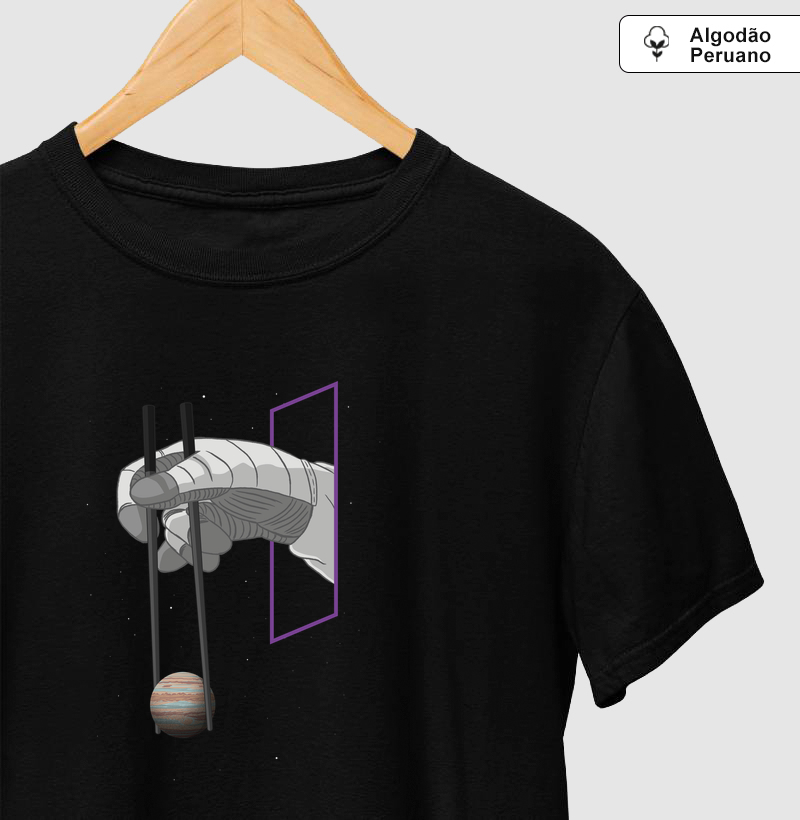 Camiseta Algodão Peruano Fome de Universo - Camiseta Algodão Peruano