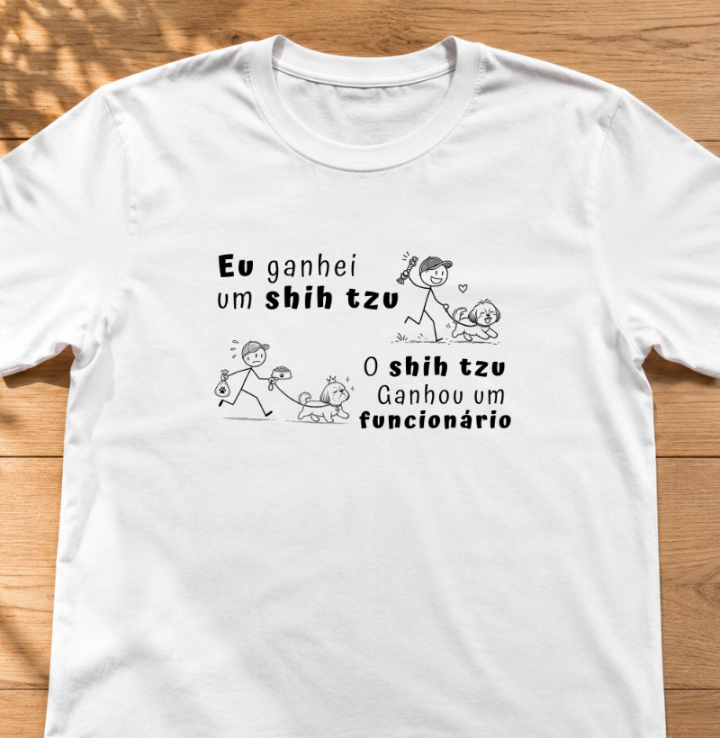Eu ganhei um Shih Tzu, o Shih Tzu ganhou um funcionário 