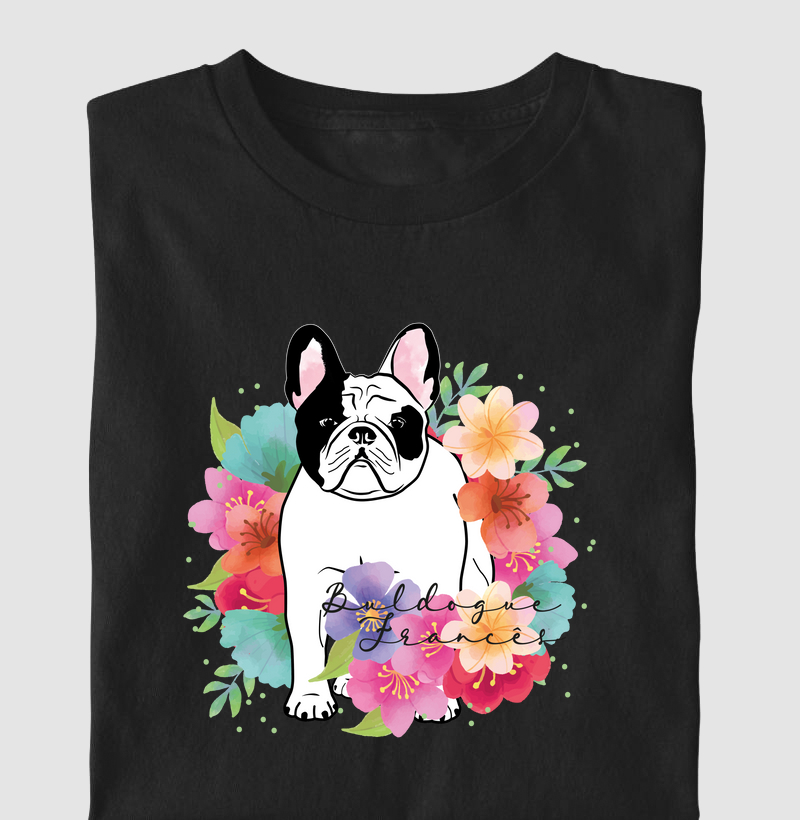 Buldogue Francês Floral