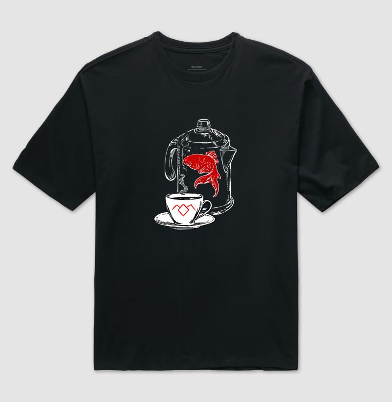 Peixe no Percolador - Camiseta Oversized