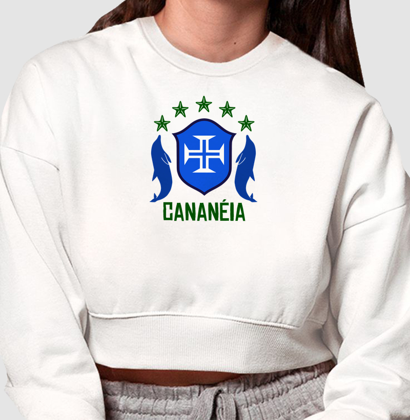 Cropped de moletom Seleção Cananéia