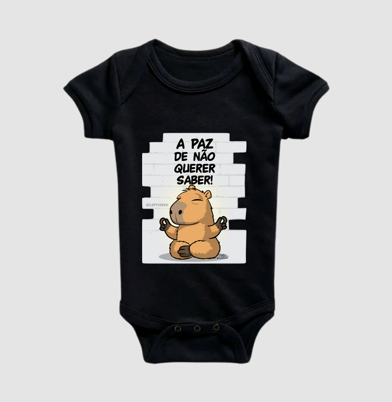 Camiseta Capivara Paz - Body Infantil