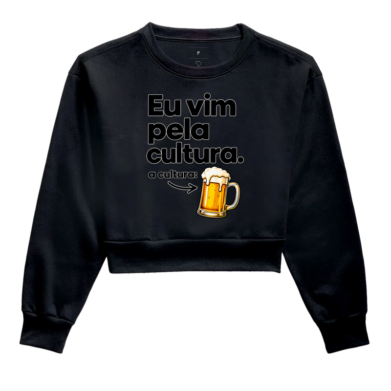 Eu Vim Pela Cultura - Cropped Moletom