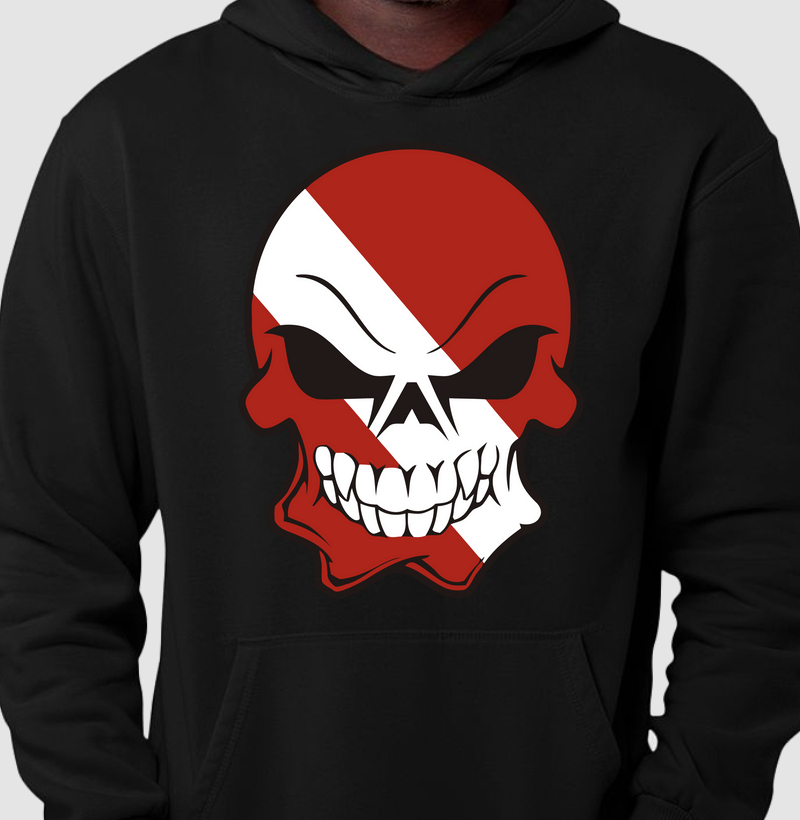 Casaco de Moletom Hoodie Caveira Dive