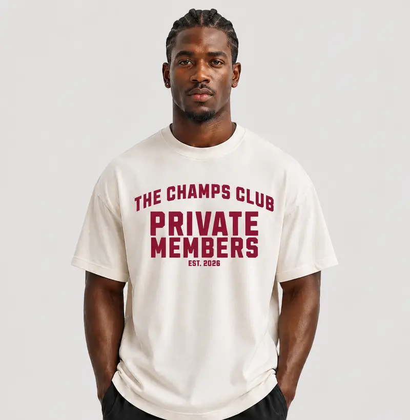 Camiseta Oversized Private Members Vinho