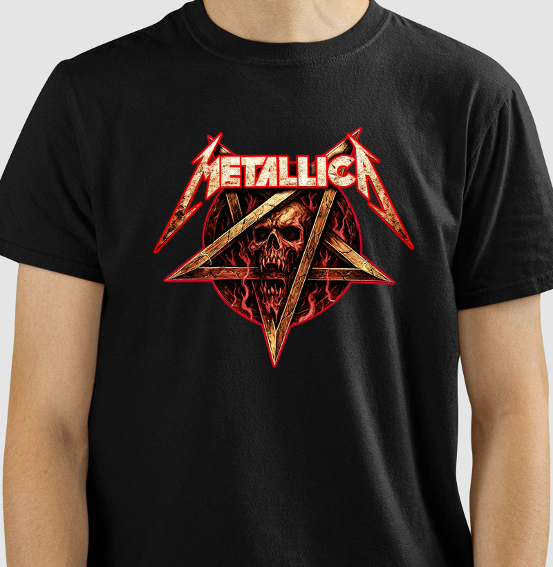 CAMISETA METALLICA PENTAGRAM