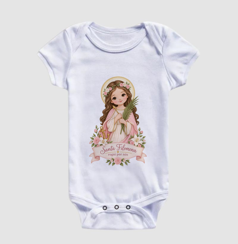 Santa Filomena Rogai por nós - Body Infantil