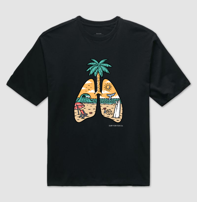 Pulmão de surfista - Camiseta Oversized