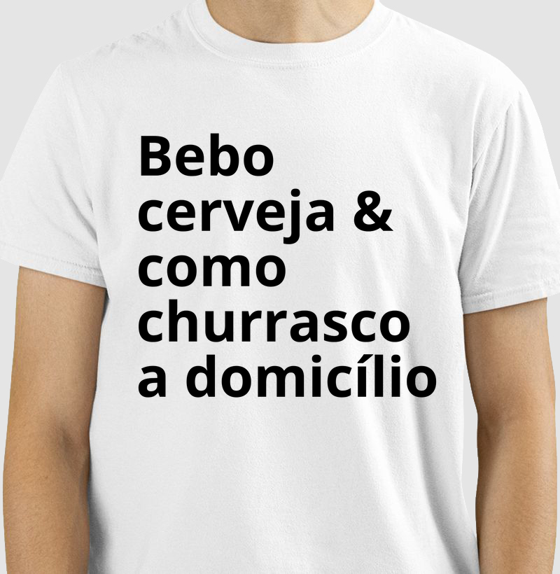 Camiseta Bebo cerveja