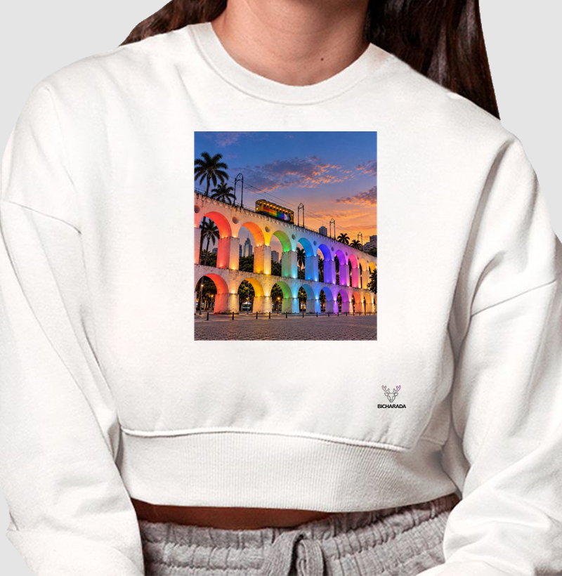 Arcos da Lapa LGBTQIAPN+ - Cropped Moletom