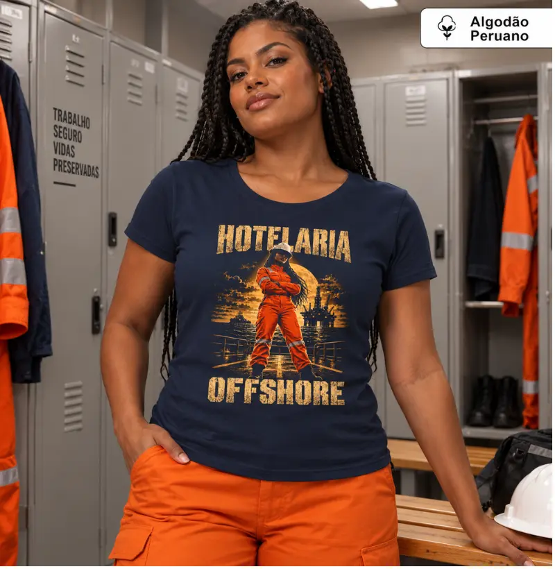 Mulheres da Hotelaria Offshore - Camiseta Algodão Peruano