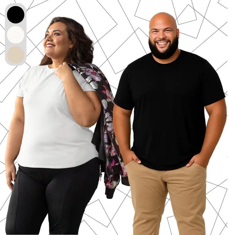 CAMISETA PLUS SIZE BÁSICA LISA