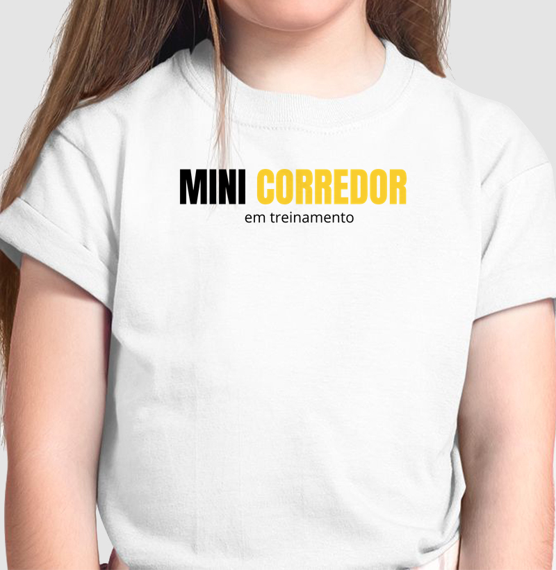 Mini corredor em treinamento