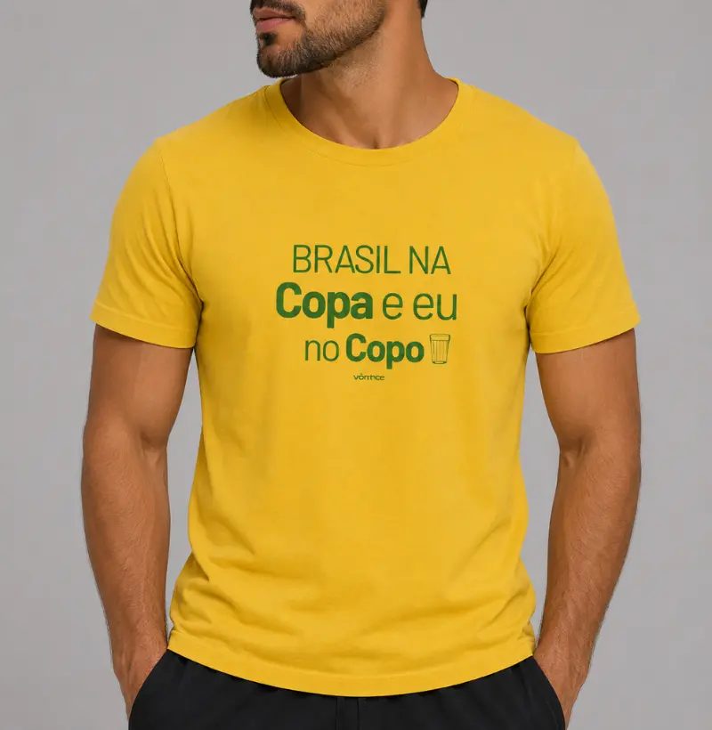 T-shirt - Brasil na Copa e eu no copo