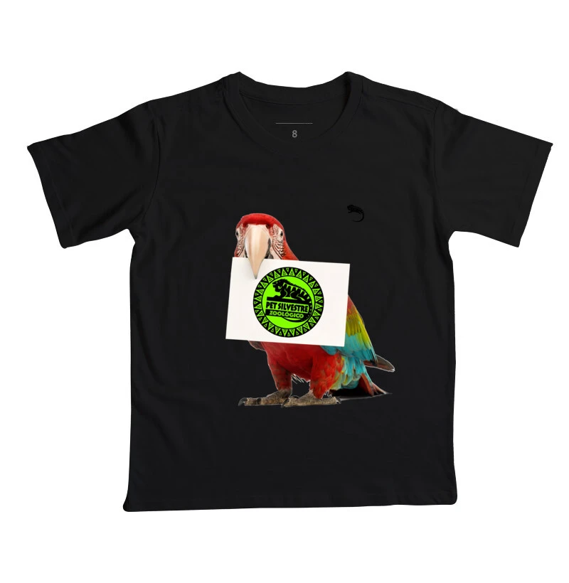 Arara Vermelha com logo Zoo Pet Silvestre Mini