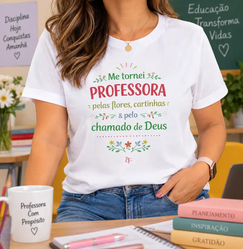 Me tornei professora pelas flores, cartinhas e pelo chamado de Deus