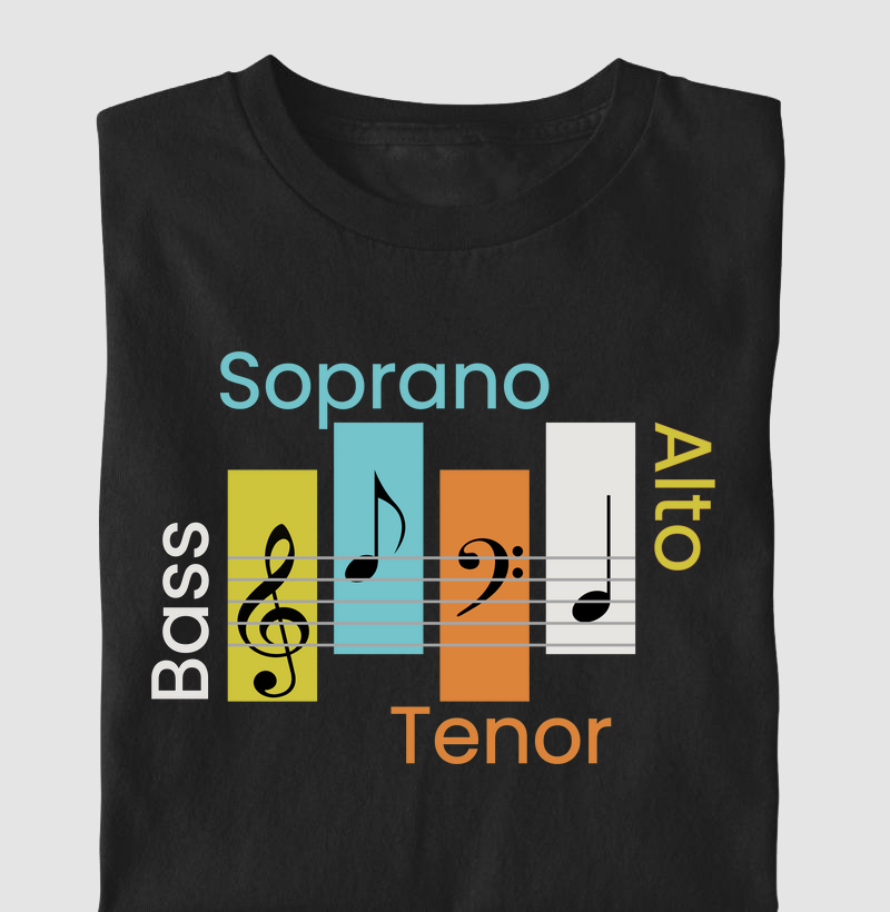 Bass, Tenor, Alto, Soprano