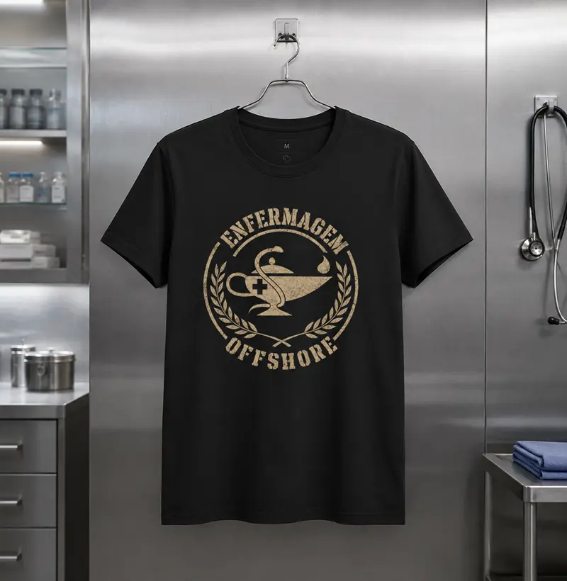 Enfermagem Offshore emblema - Camiseta
