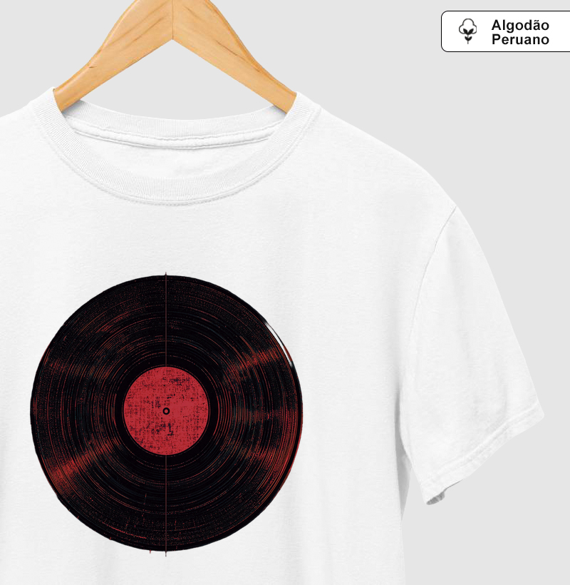 Camiseta Algodão Peruano Vinil Vibes - Camiseta Algodão Peruano