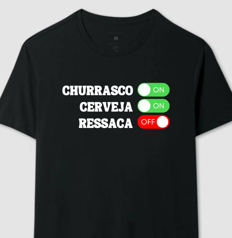 Coleção Frases - Botões ON - Churrasco, Cerveja, Ressaca