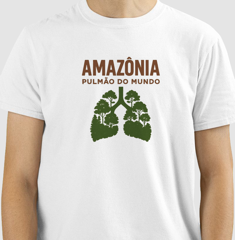 Camisa "AMAZÔNIA, PULMÃO DO MUNDO !"