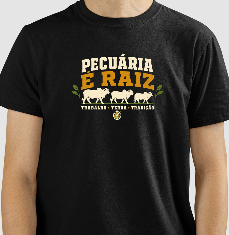 Camiseta Pecuária é Raiz