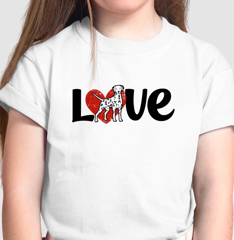 Camiseta Infantil Dalmata Love
