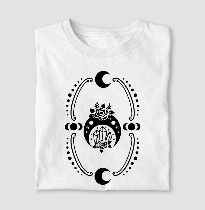 Lua & Cristais – Intuição, energia e alinhamento - Camiseta