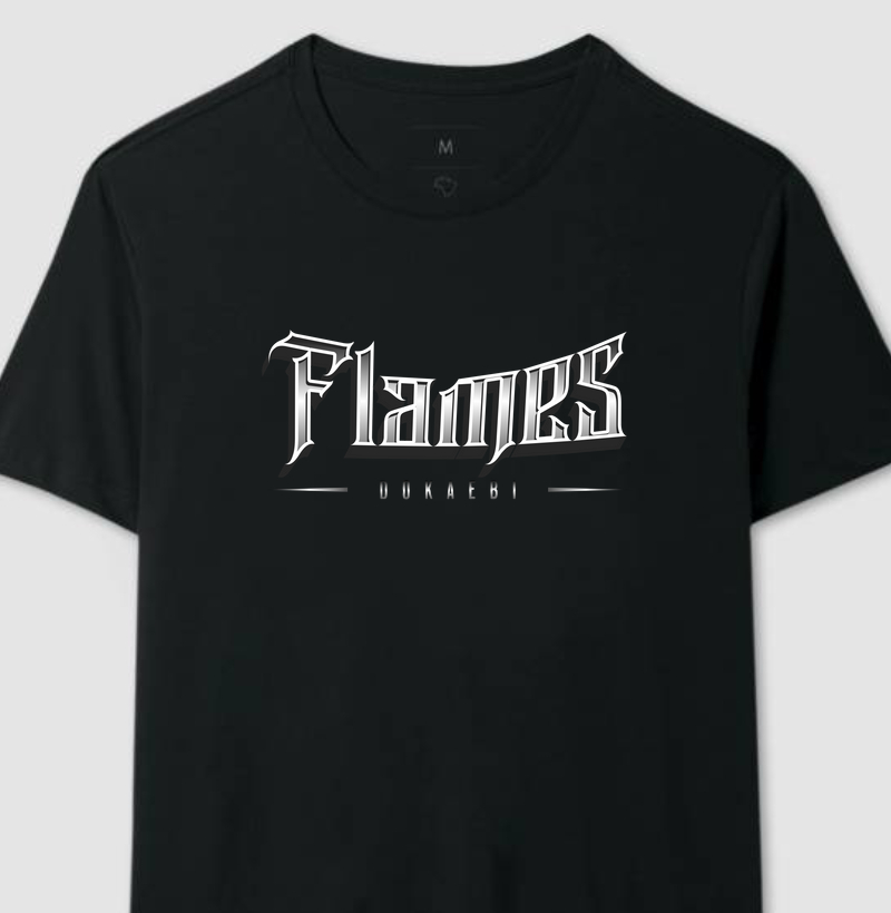 Camiseta Flames - Preta