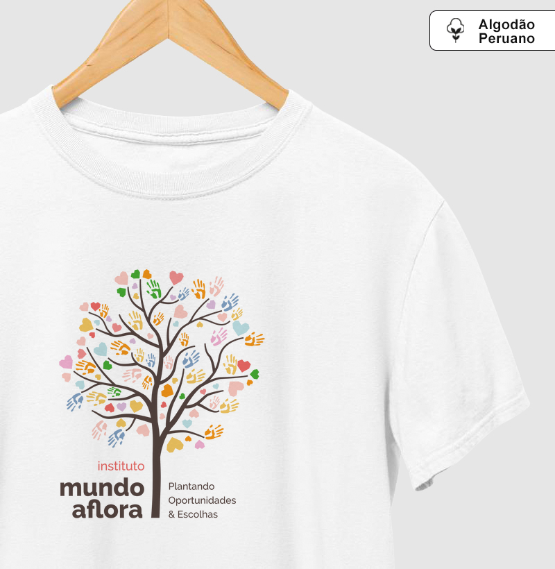 Camiseta Algodão Peruano Mundo Aflora