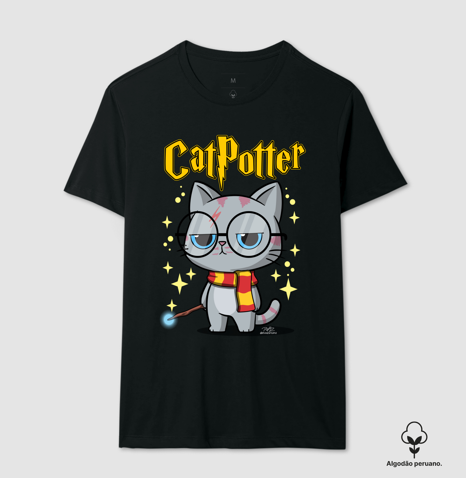 Camiseta CatPotter - Camiseta Algodão Peruano