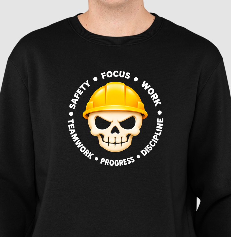 Emoji Caveira Focada - Suéter Moletom