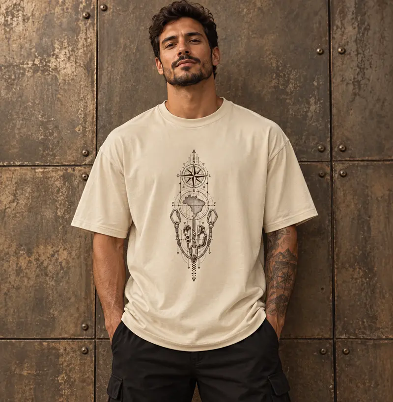 Rope Access Brasil Tattoo - Camiseta Oversized