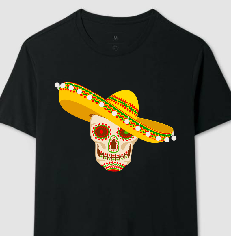 Coleção Caveiras Mexicanas - Chapel mexicano amarelo