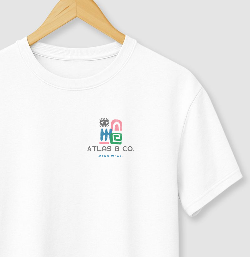 Atlas Abstract Art Tee - White Edition