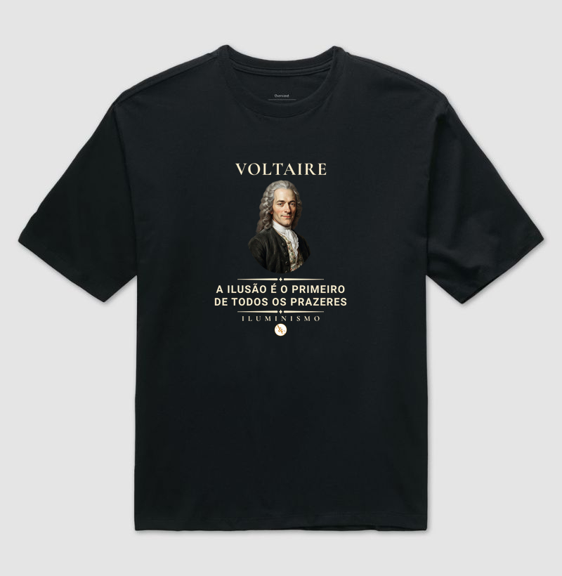 Camiseta Filosófica Voltaire: Esmagai a Infame | Razão & Liberdade