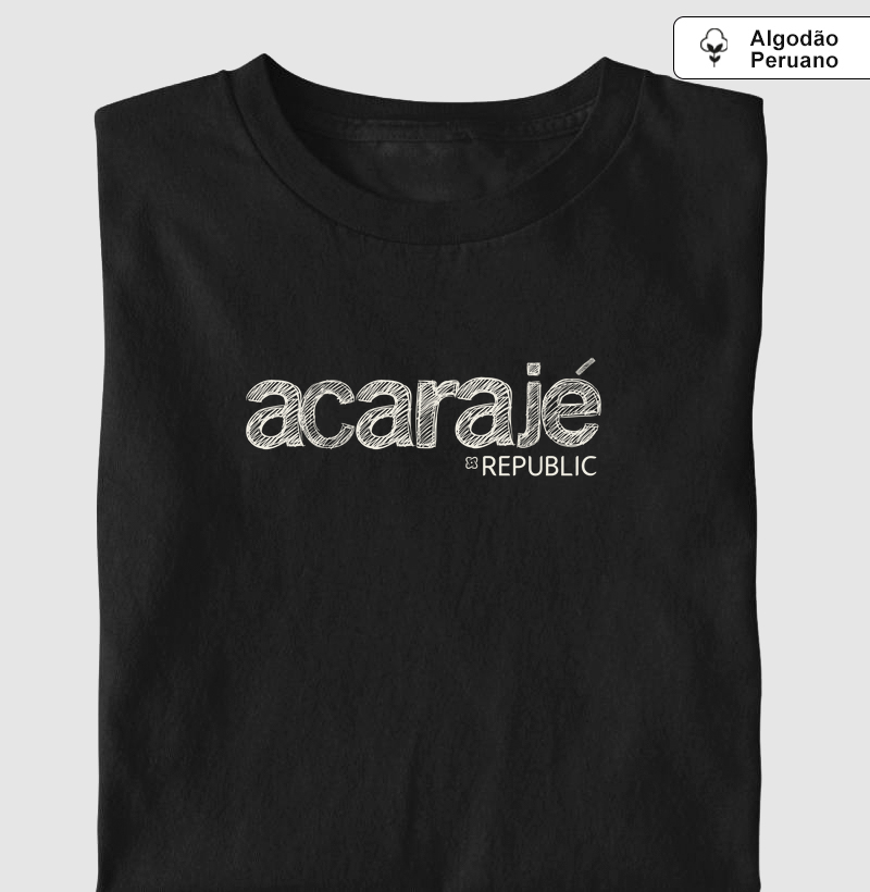 Acarajé republic Camiseta Algodão Peruano