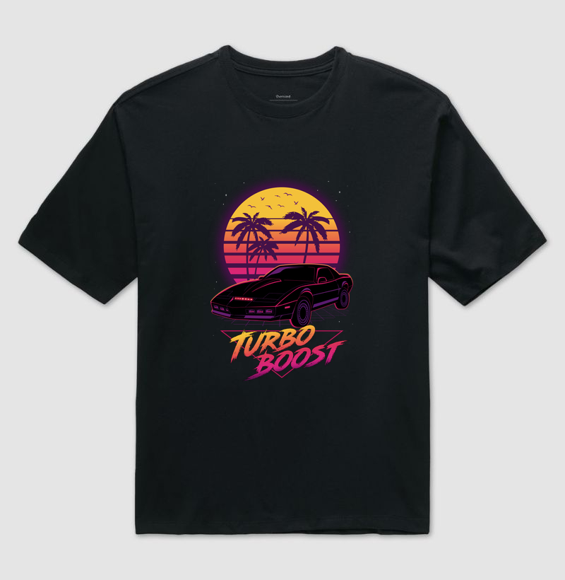 Camiseta  Retro Turbo Boost - Camiseta Oversized