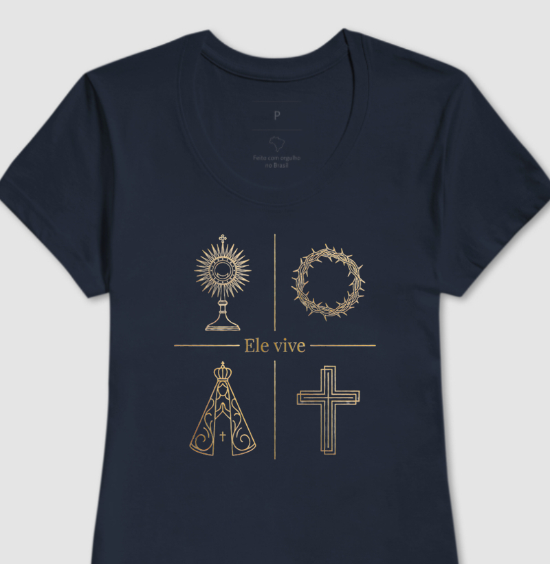 Camiseta Ele Vive Símbolos