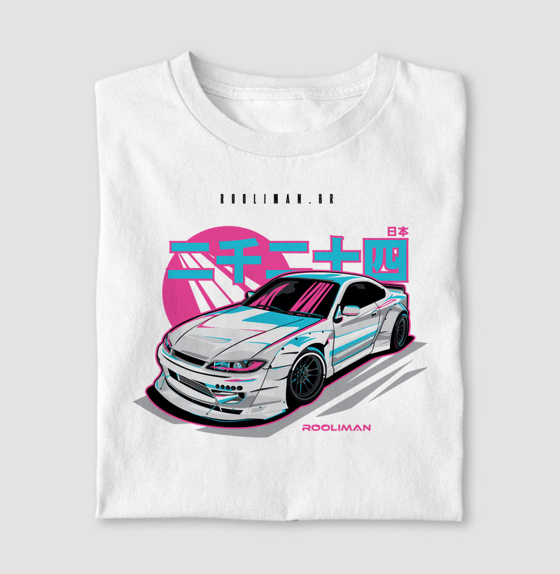 Camiseta Drift JDM branca - Rooliman