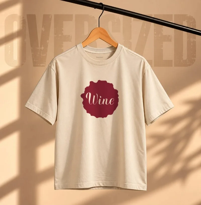 Camiseta Wine Label - Camiseta Oversized