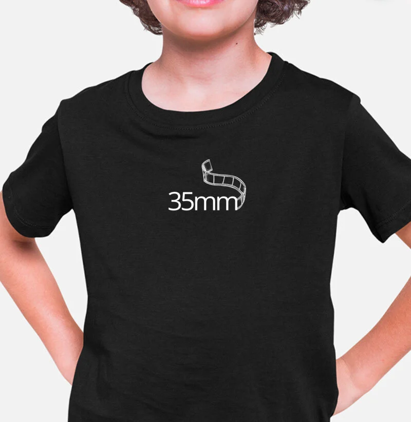 Camiseta mini, tira de filme 35mm