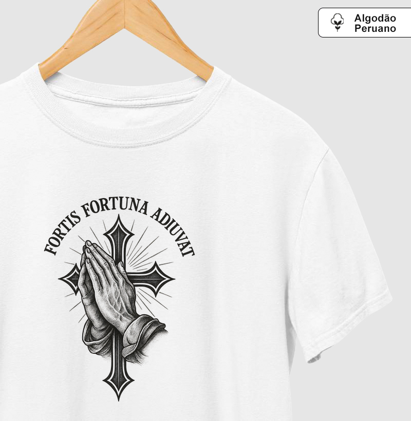 Camiseta Algodão Peruano Fortis Fortuna Adiuvat - Camiseta Algodão Peruano