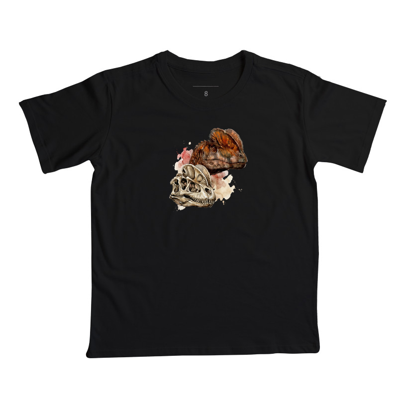  Camiseta Dinossauro Dilofossauro Por Dentro Por Fora Algodão Premium Dinoloco