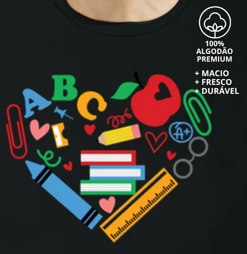 Camiseta Coração de Professor