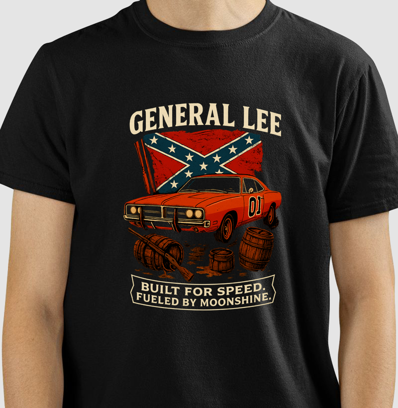 Camiseta Country Masculina – General Lee Classic (Dukes Style)