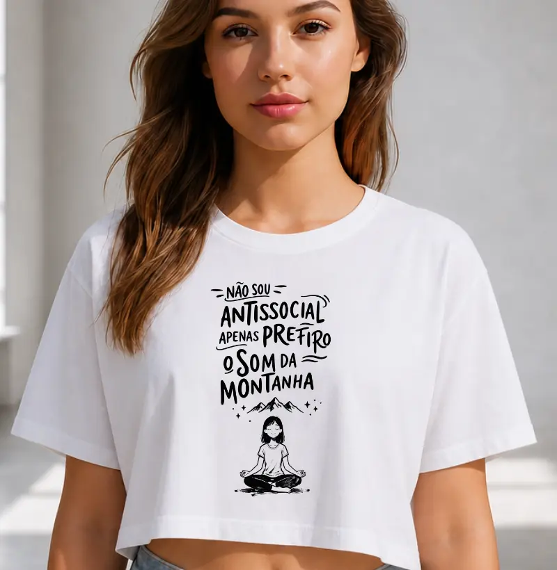 Camiseta cropped Antissocial | Som da Montanha